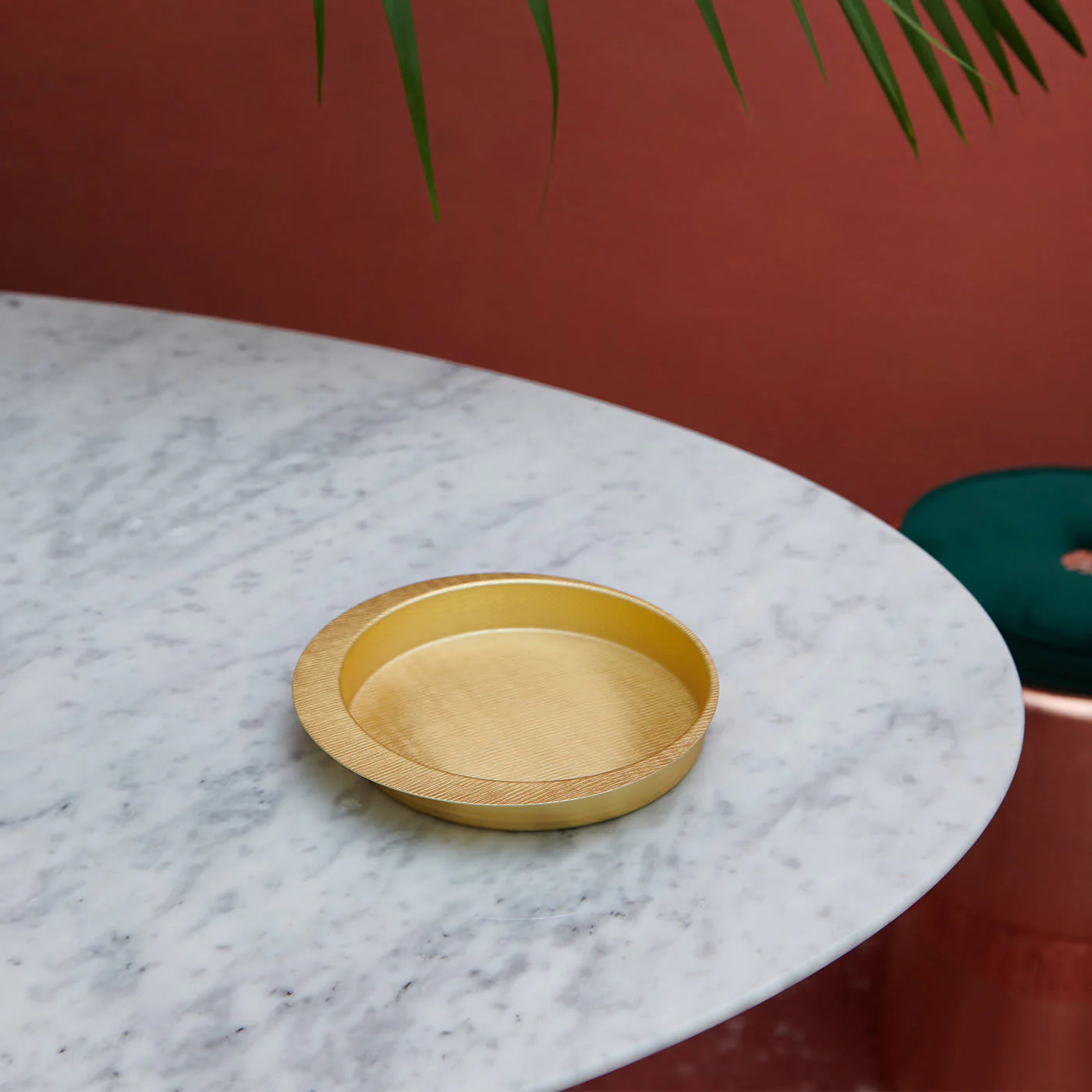 Firenze Round Gold Empty Pocket Tray