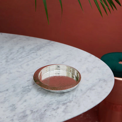 Firenze Round Silver Empty Pocket Tray