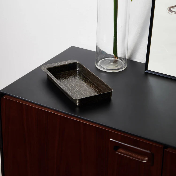 Firenze Rectangular Burnished Empty Pocket Tray