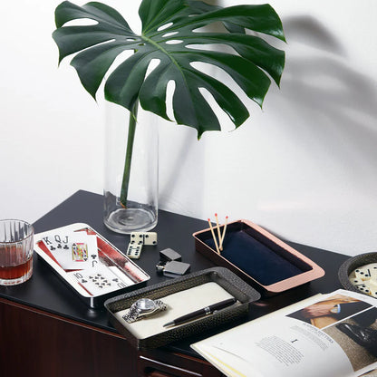 Firenze Rectangular Burnished Empty Pocket Tray