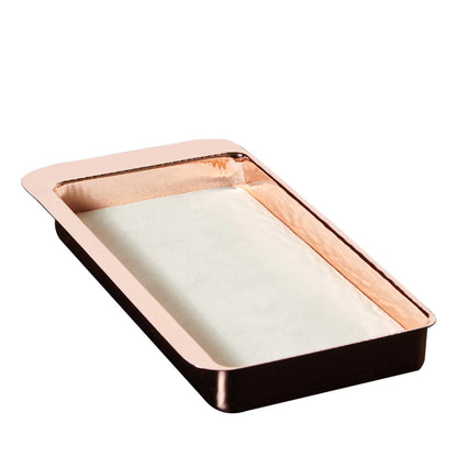 Firenze Rectangular Copper and Cream White Empty Pocket Tray