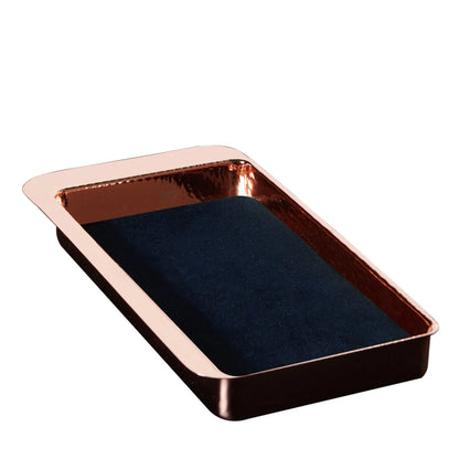 Firenze Rectangular Copper and Blue Empty Pocket Tray