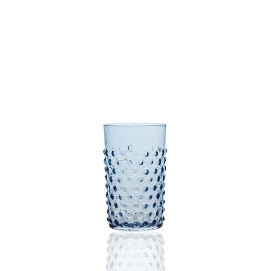 Hobnail Glass Blue Smoke