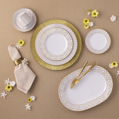 Noritake Ripple Gold Tea Service, Set of 29