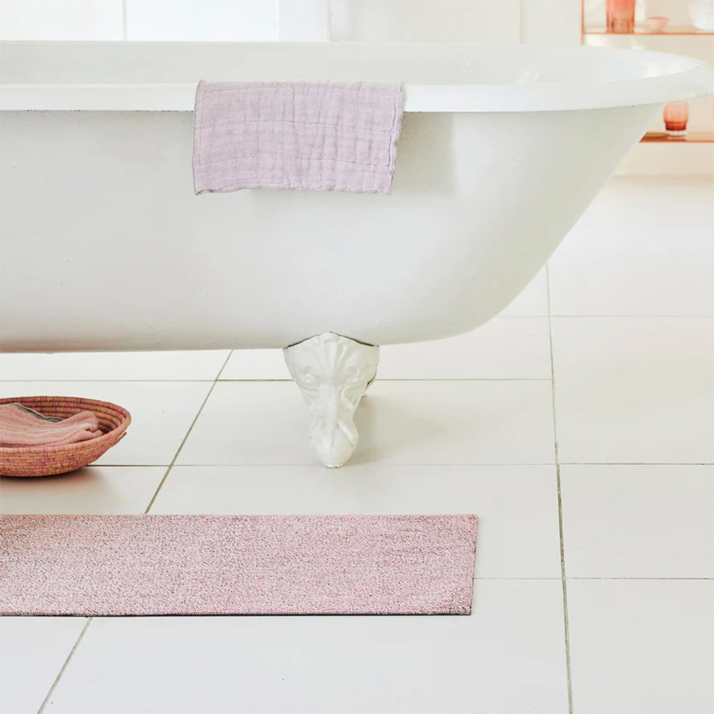 Heathered Shag Runner Rug, Blush