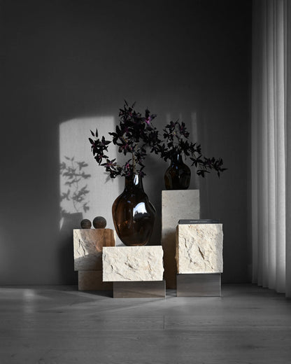 Temple Coffee Table Low Limestone