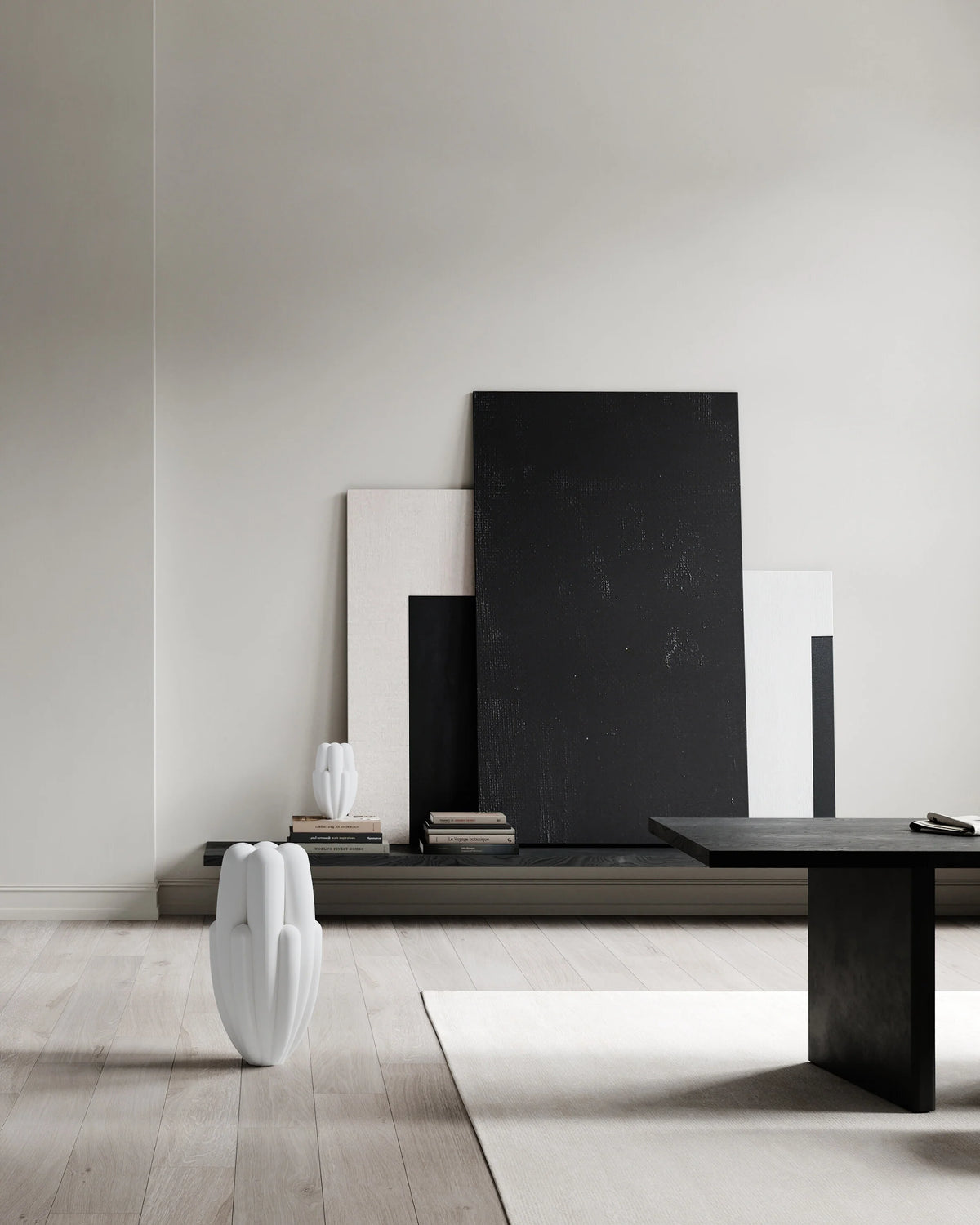 Bloom Vase Slim Big  Bone White