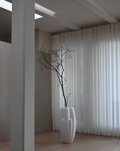 Bloom Vase Slim Big  Bone White