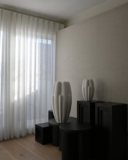 Bloom Vase Slim Big  Bone White