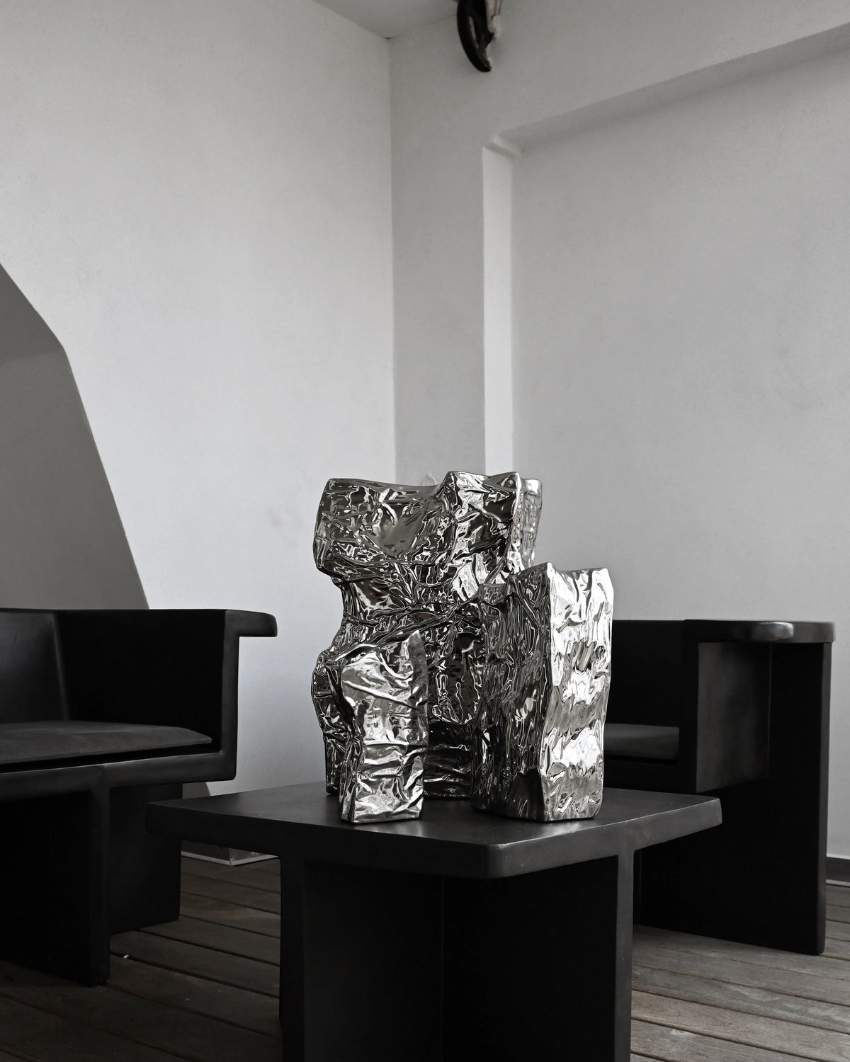 Kami Vase, Big - Chrome