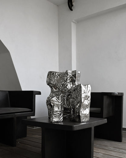 Kami Vase, Big - Chrome