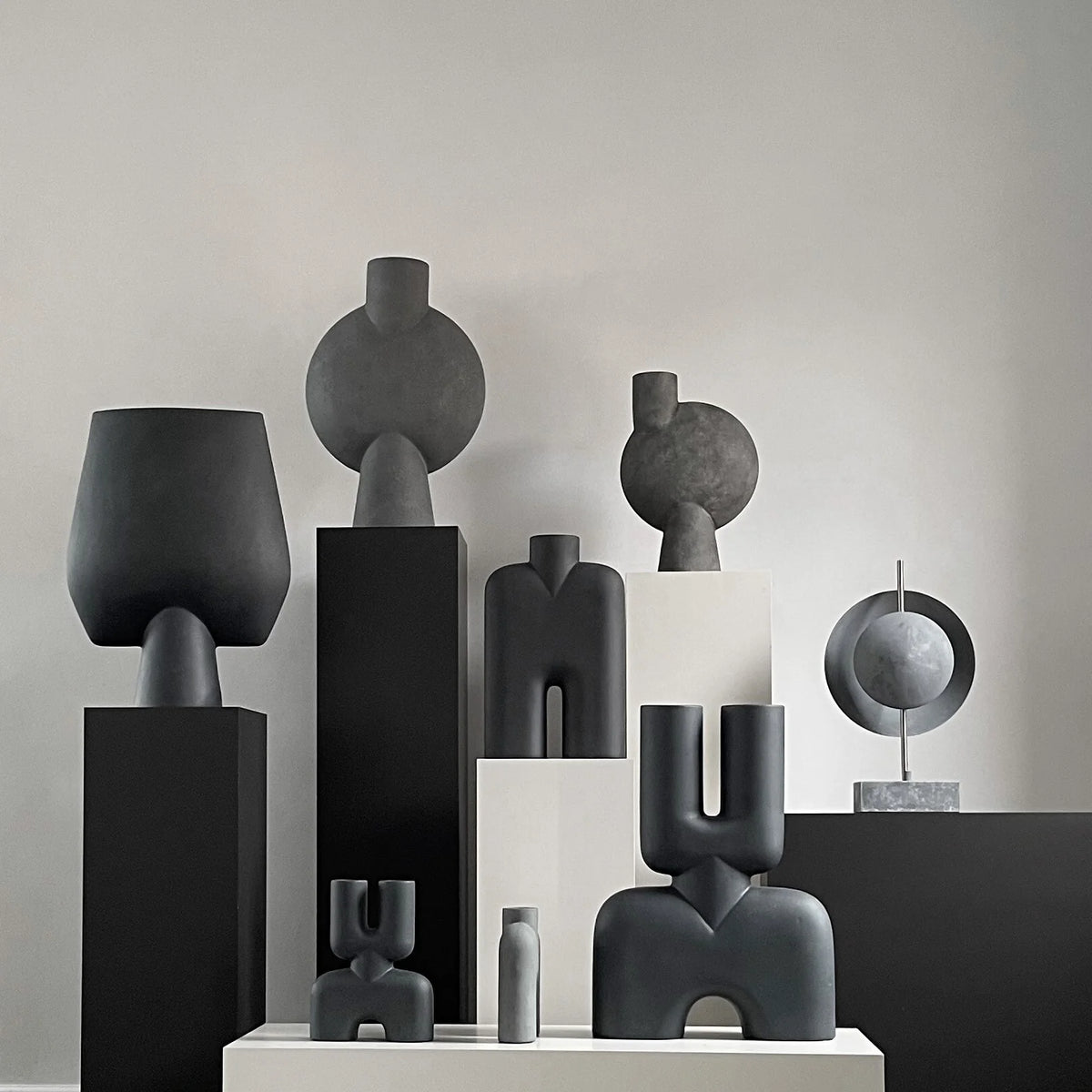 Sphere Vase Bubl Hexa Dark Grey