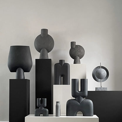 Sphere Vase Bubl Hexa Dark Grey