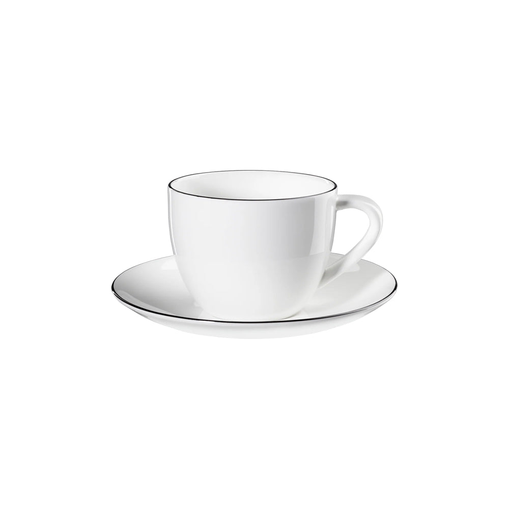 ASA Noire Cappuccino Cup and Saucer