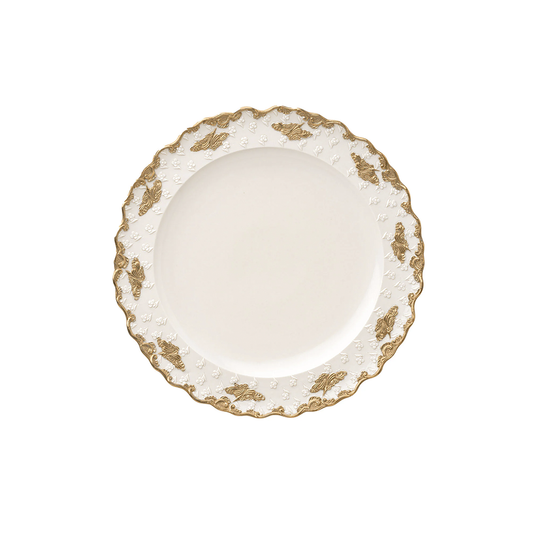 Lucia Set of 2 Large White & Gold Dinner Plates