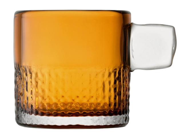 Handle Tealight Holder H9cm Olive Amber