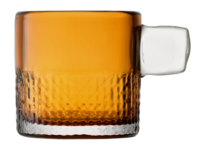 Handle Tealight Holder H9cm Olive Amber