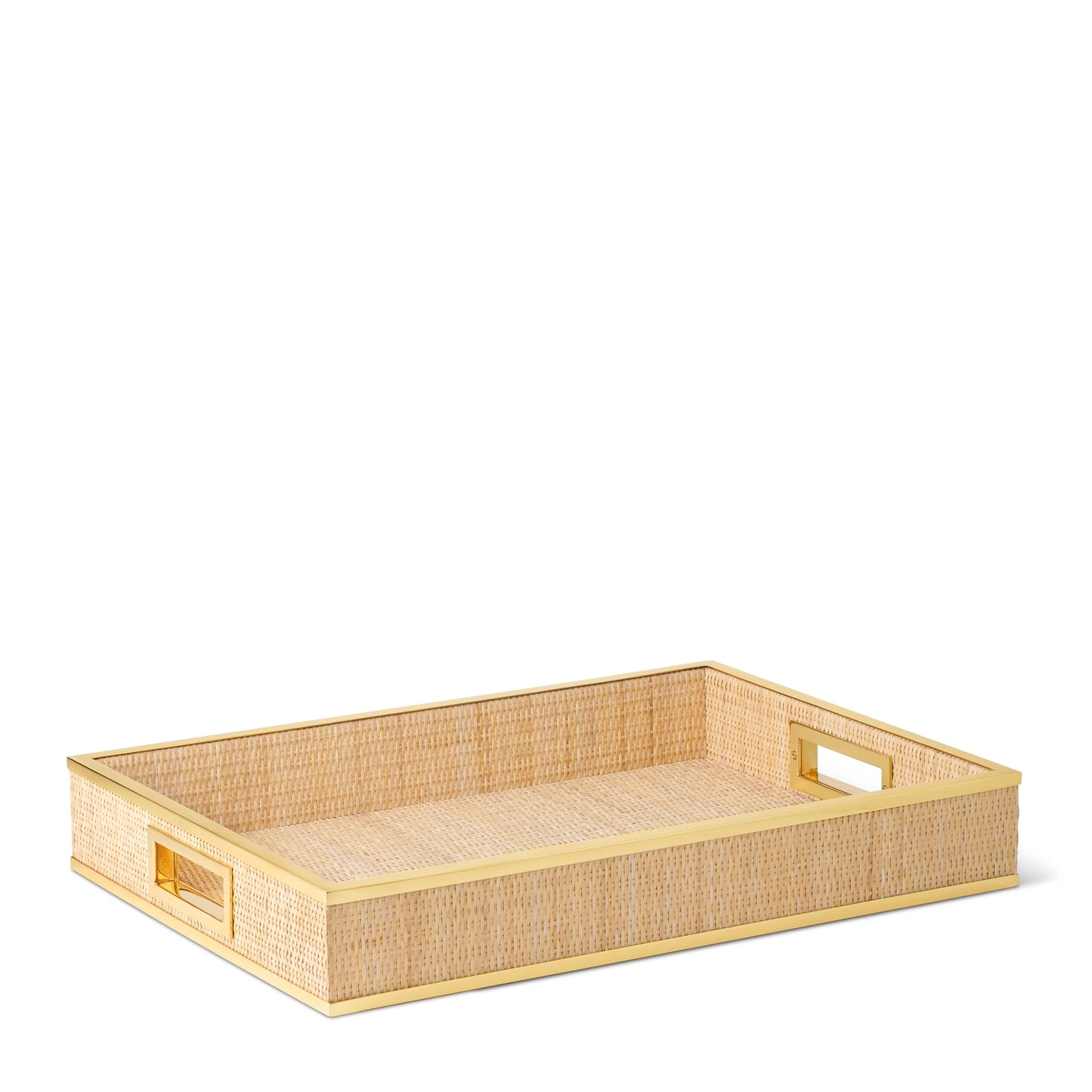 Colette Cane Brass Rim Tray