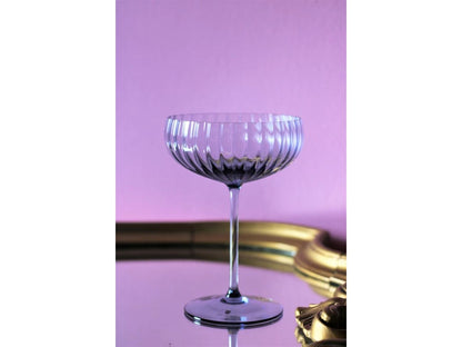 Lyon Champagne Saucer Blue Smoke