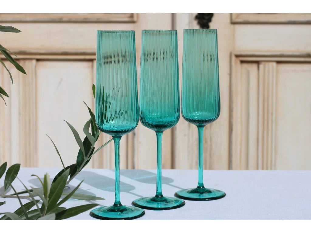 Ripple Aperitive Glass Turquoise