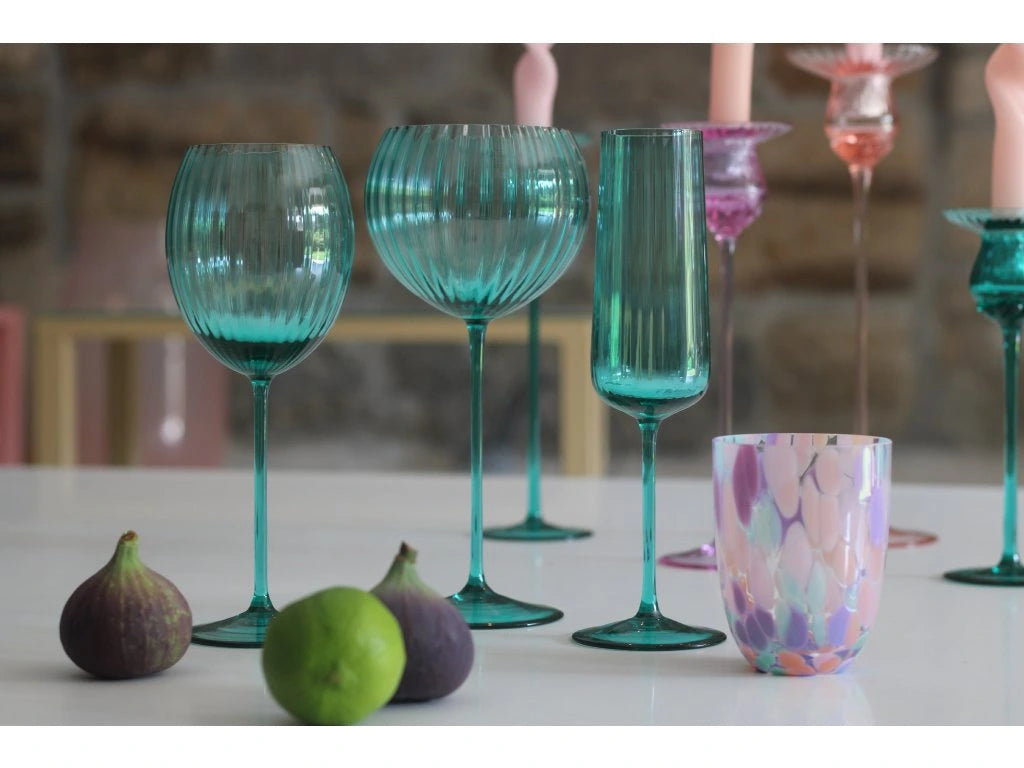 Ripple Aperitive Glass Turquoise