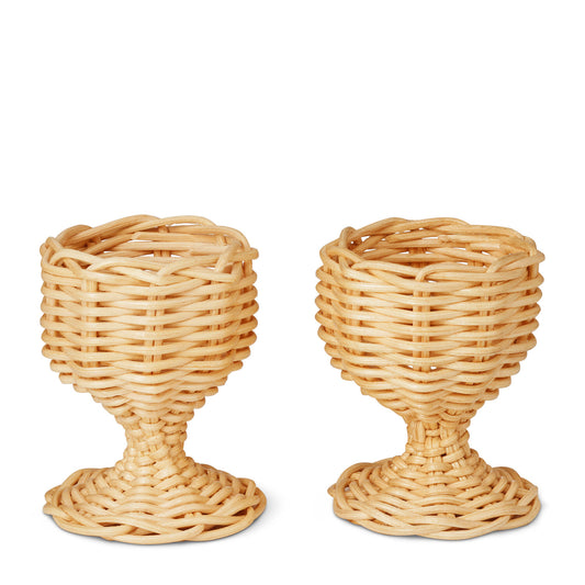 Freya Rattan Egg Cup-Set Of 2