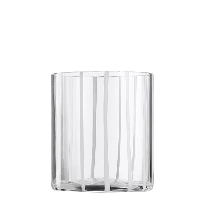 Cyrcus Striped  Murano Glass Tumbler Glass
