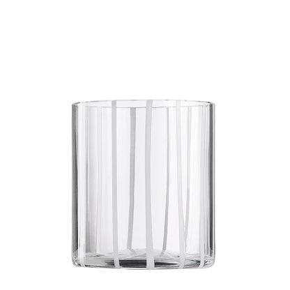 Cyrcus Striped  Murano Glass Tumbler Glass