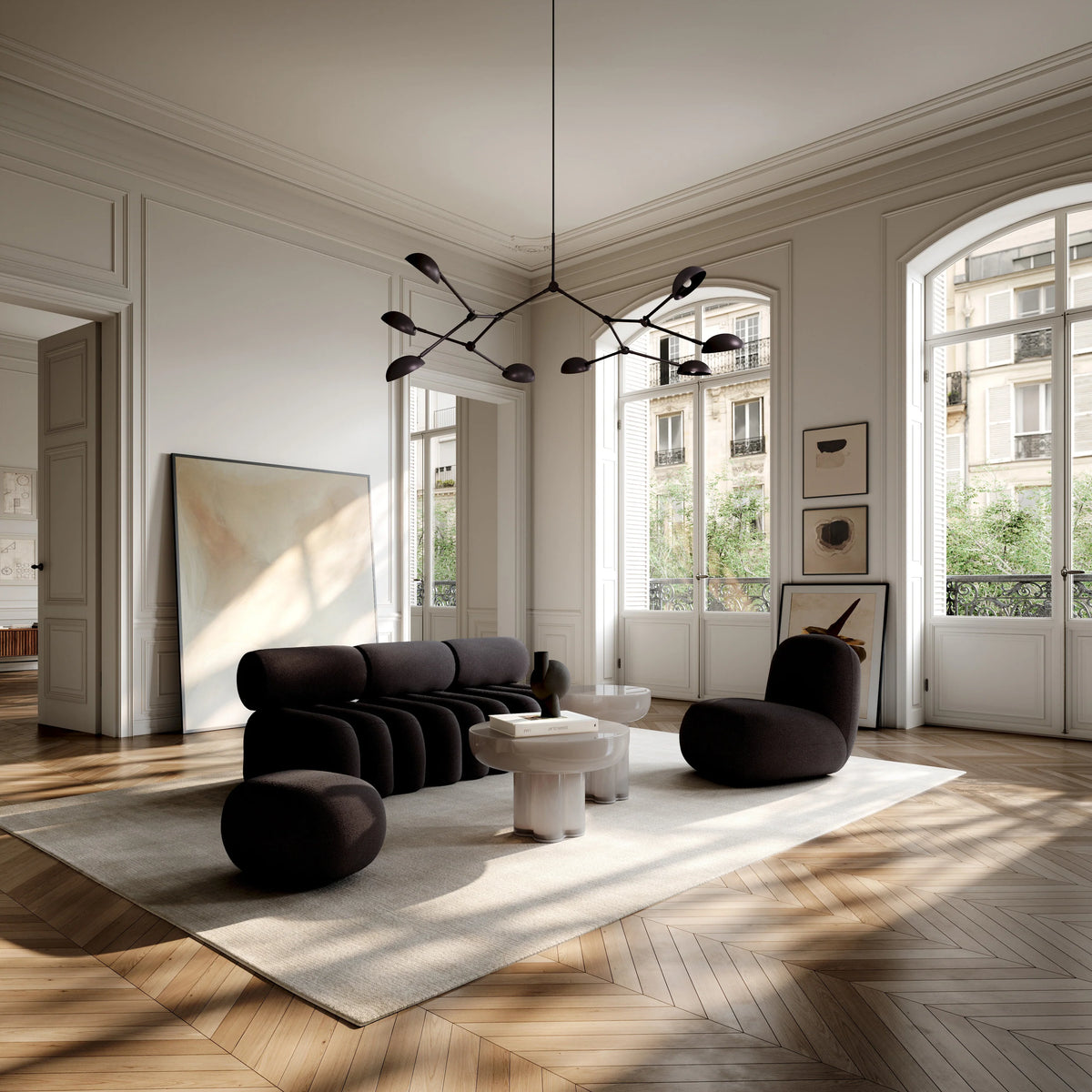 Drop Chandelier Black