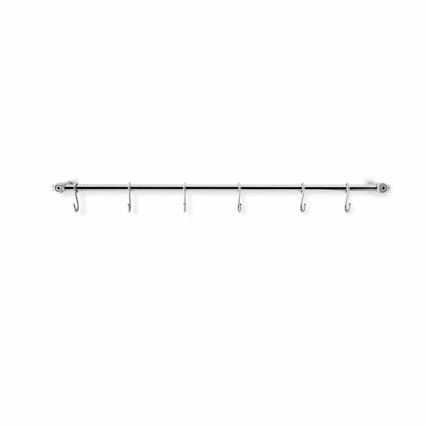 Wallmounted rack 6 hooks ss
