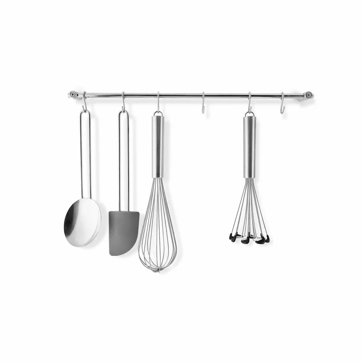 Wallmounted rack 6 hooks ss
