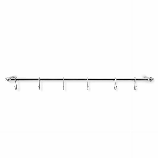 Wallmounted rack 6 hooks ss
