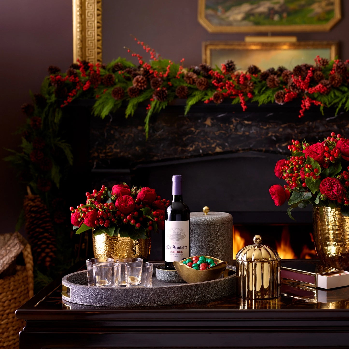 Modern Shagreen Cocktail Tray