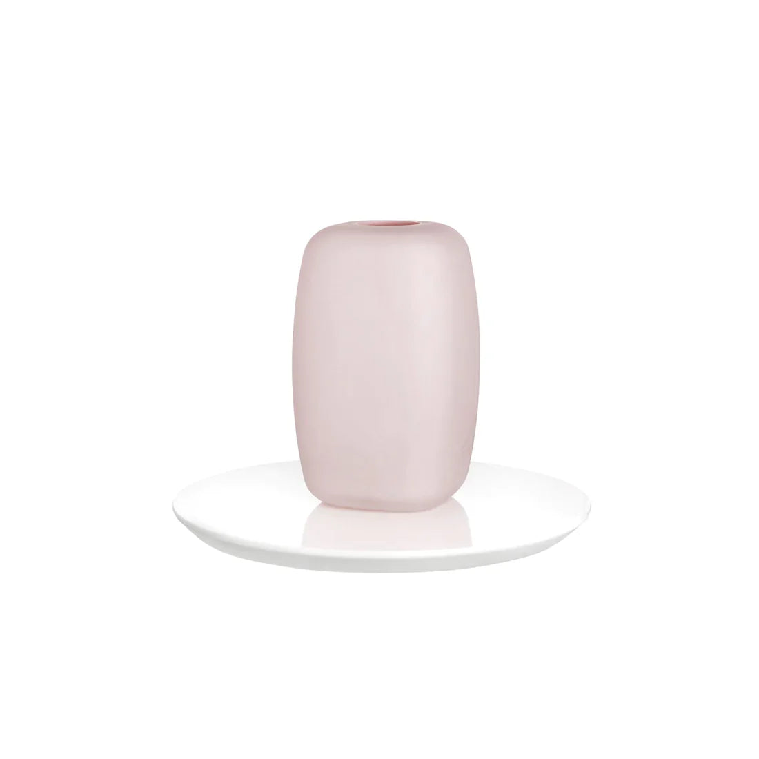 Nude Essentials Sweets Vase Opal Pink with Glossy White Base Small 200mm