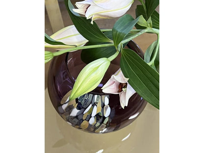 Marble Globe Vase Mulberry Delight