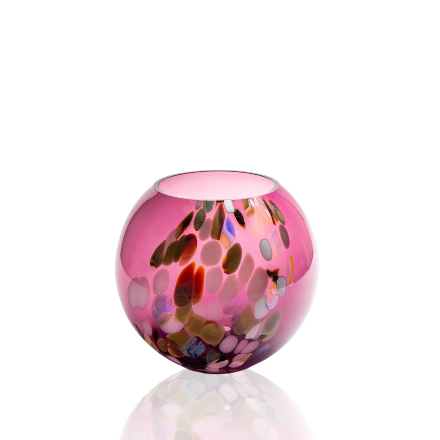 Marble Globe Vase Mulberry Delight