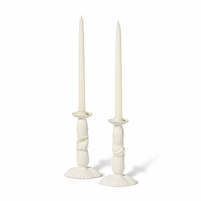 Shell Taper Candleholder - Set of 2