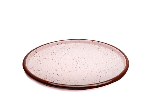 Sparkles Plate with Rosa & Brown