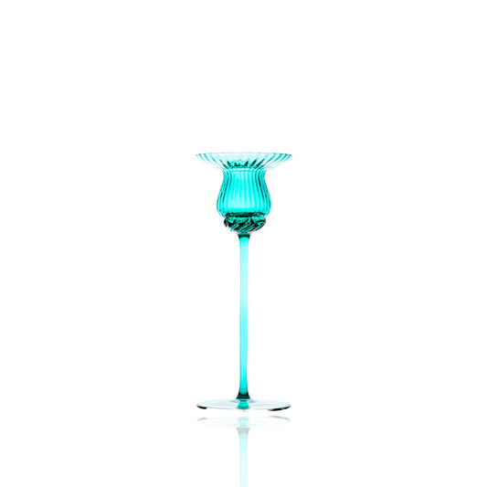 Tulipán Candle Holder 20 cm Turquoise