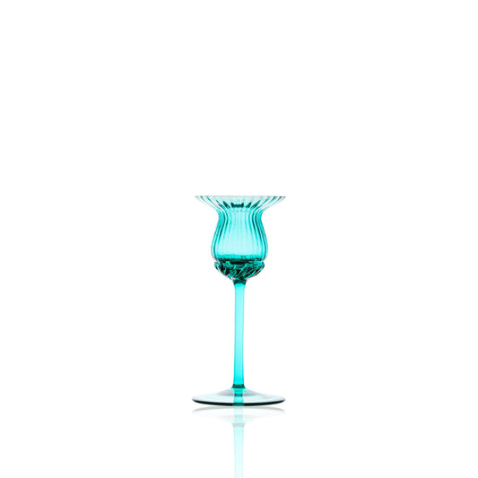 Tulipán Candle Holder 15 cm Turquoise