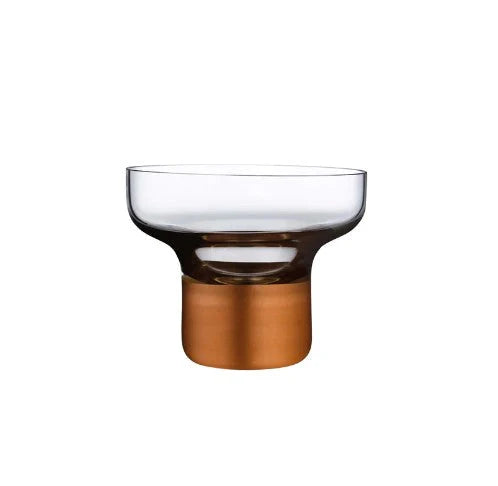 Nude Contour Bowl High Foot with Clear Top and Copper Base 130mm