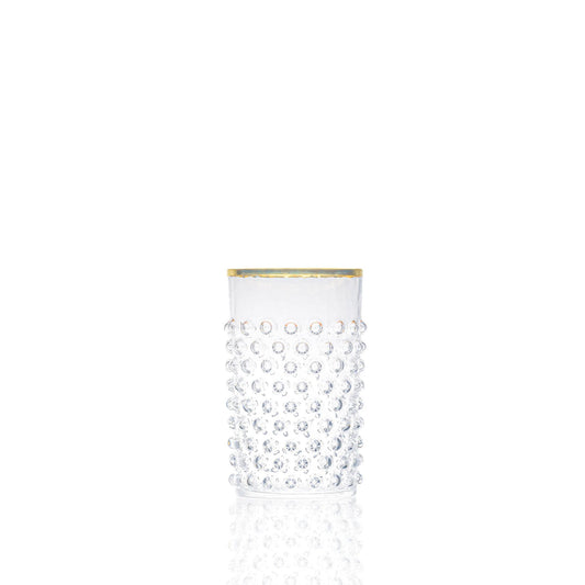 Hobnail Glass Crystal + Gold