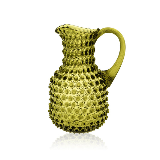 Bonsai Green Hobnail Square Jug