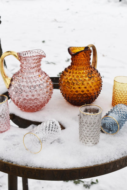 Paris Hobnail Jug 2L Rosa + Gold