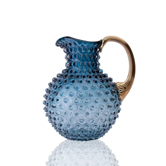 Paris Hobnail Jug 2L Blue Smoke + Gold