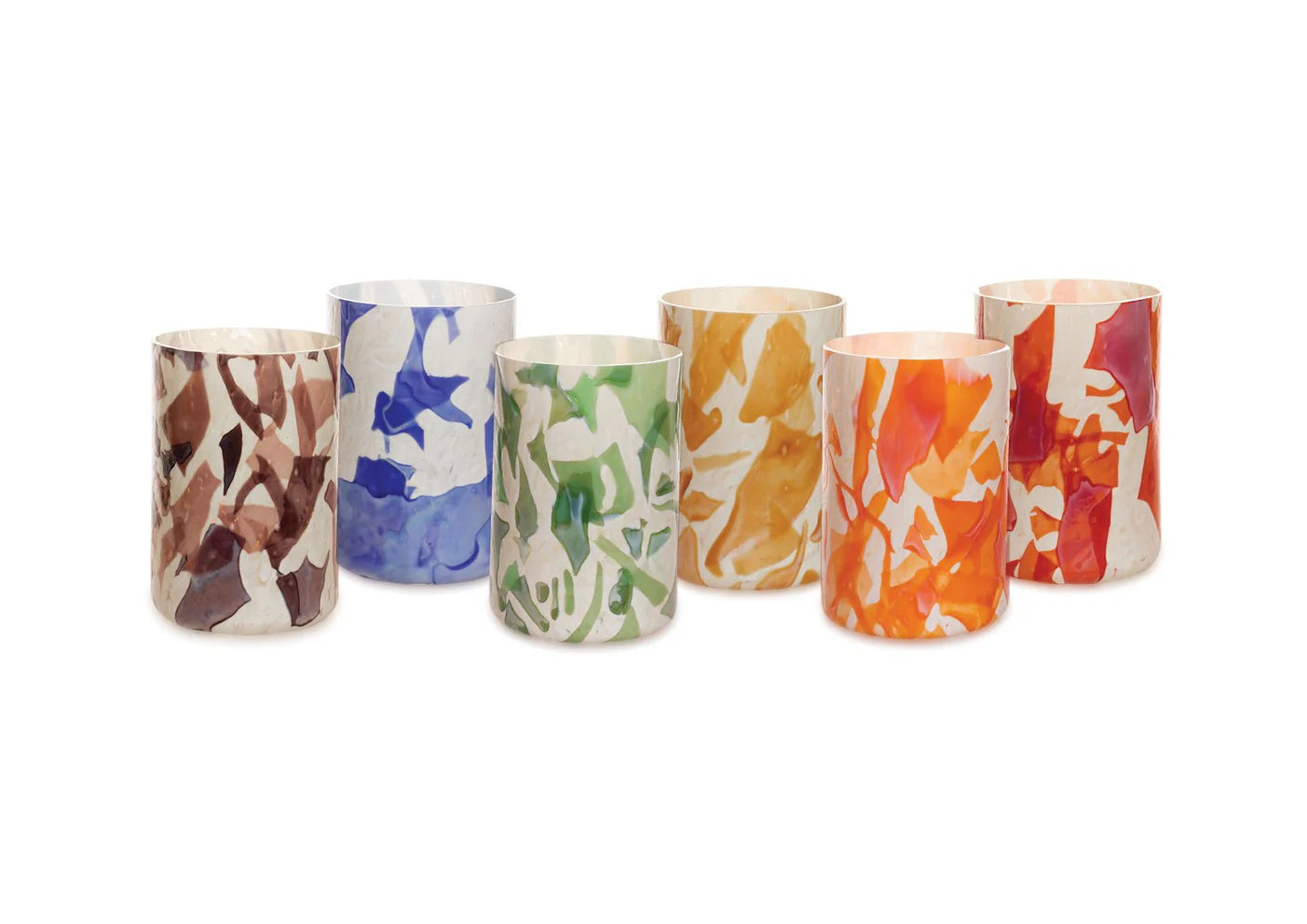 Set of 6 Rainbow Tumblers