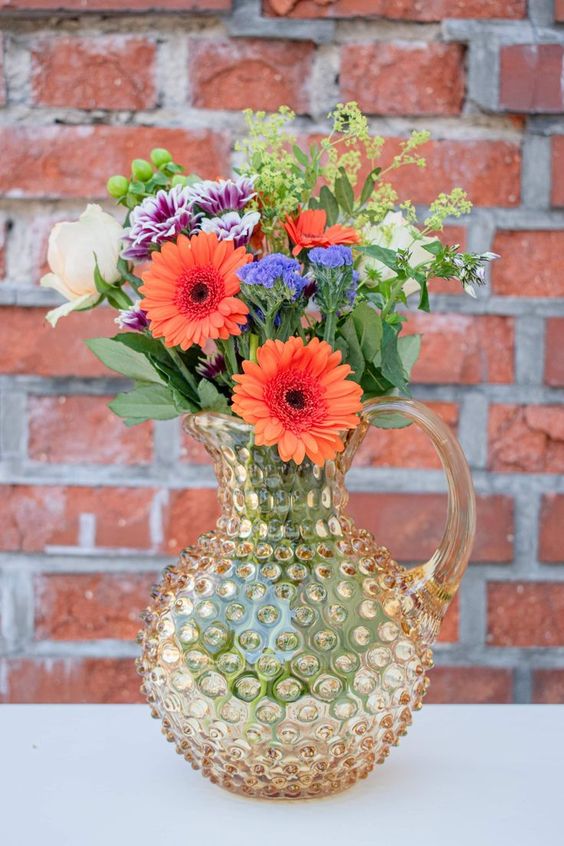 Alice's Paris Hobnail Jug 2L Champagne