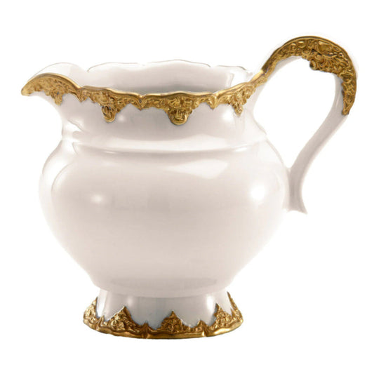 Irene White & Gold Milk Jug