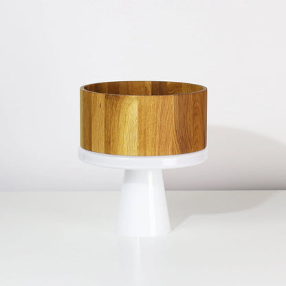 Wooden Bowl & Glass Stand M