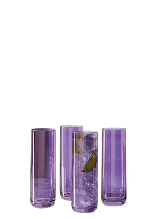 Aurora Highball 420ml Polar Violet x 4